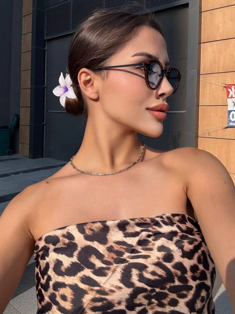 MABEL  Leopar Şeffaf Cam